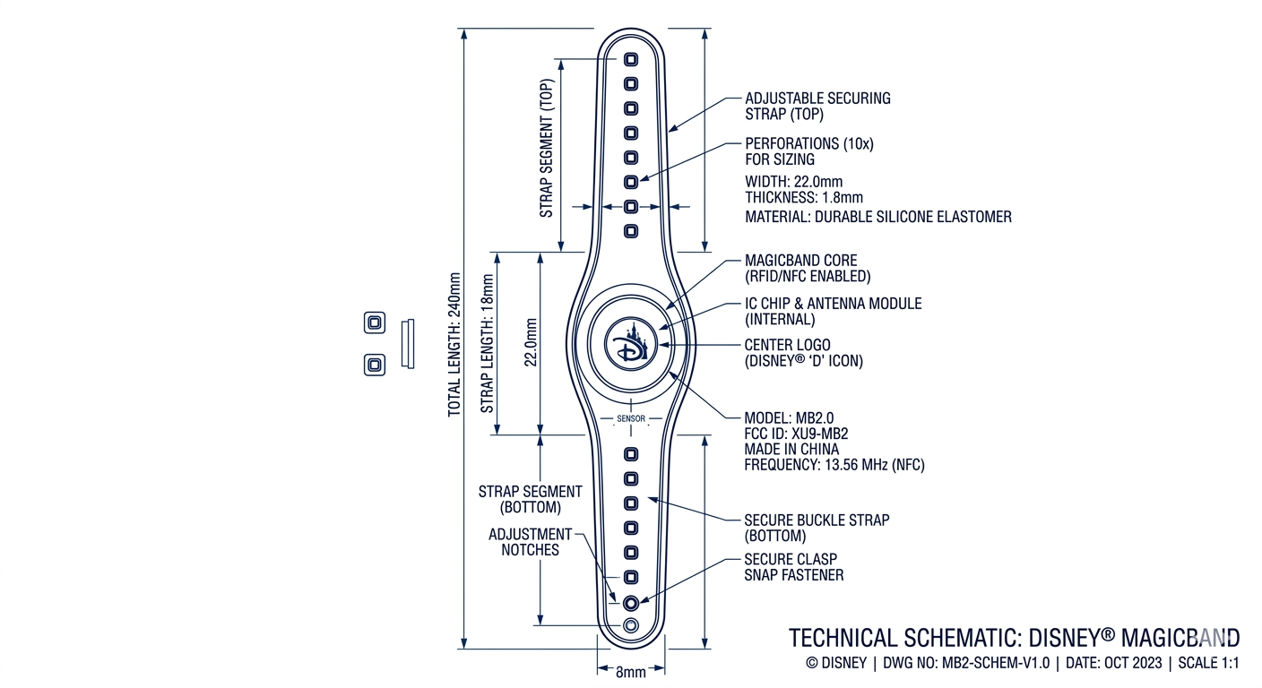 Disney MagicBand technical schematic